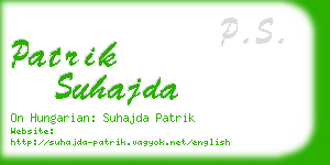 patrik suhajda business card